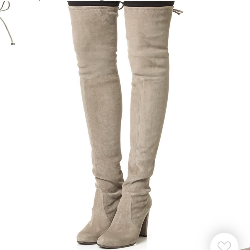 Stuart Weitzman highland over the knee boot in topo suede w box. Size 6.5